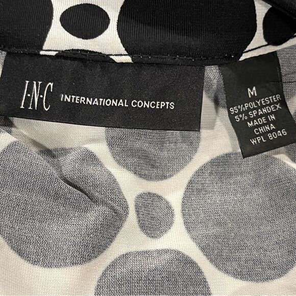 Elegant Black and White Polka Dot Dress - Picture 12 of 14